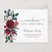 クリスマス休暇の引っ越し用の新しい家 案内ポストカード (正面)