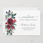 クリスマス休暇の引っ越し用の新しい家 案内状 (正面)