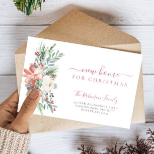 クリスマス休暇の引っ越し用の新しい家 案内状