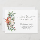 クリスマス休暇の引っ越し用の新しい家 案内状 (正面)