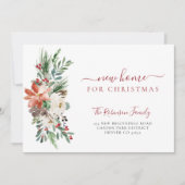 クリスマス休暇の引っ越し用の新しい家 案内状 (正面)