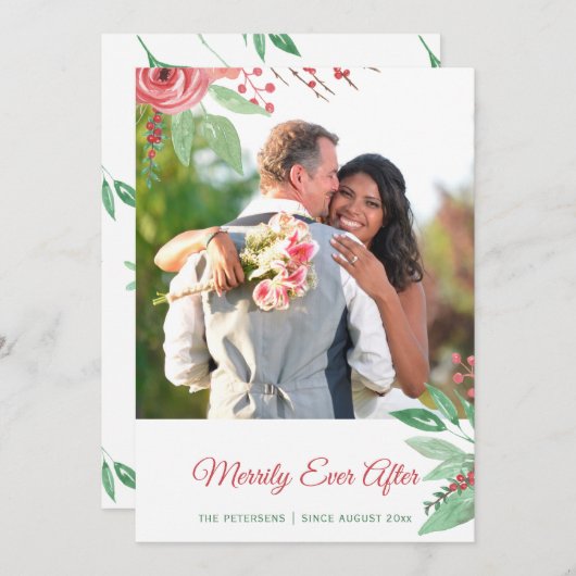 クリスマス休暇の後に楽しくEver写真 シーズンカード (正面/裏面)