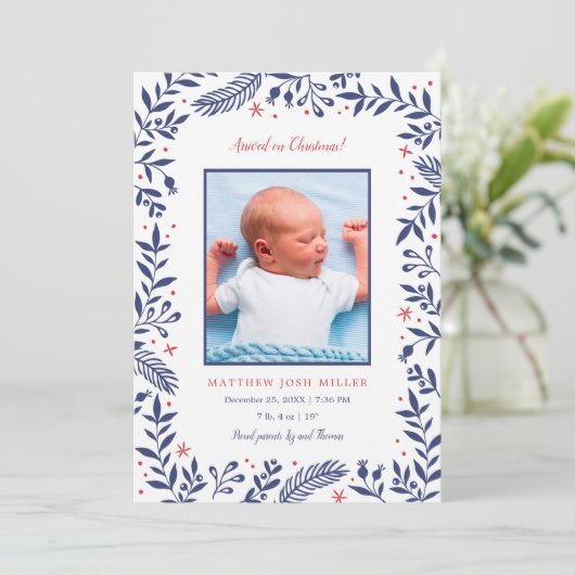 クリスマス休暇の誕生発表 シーズンカード (スタンド正面)