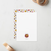 クリスマス休暇の赤いマルドワインスパイス ノートカード (正面/裏面インサイチュ)