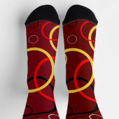 クリスマス休暇の赤い円 ソックス (上部)