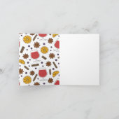 クリスマス休暇の赤ワインのスパイシーなカクテル シーズンカード (内部)