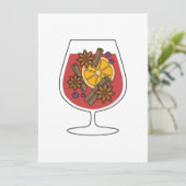 クリスマス休暇の赤ワインのスパイシーなカクテル シーズンカード (スタンド正面)