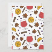 クリスマス休暇の赤ワインのスパイシーなカクテル シーズンカード (裏面)