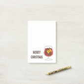 クリスマス休暇の赤ワインのスパイシーなカクテル ポストイット (デスク上)