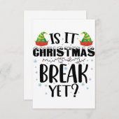 クリスマス休暇はまだ休日おもしろいの先生 サンキューカード (正面/裏面)