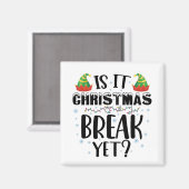 クリスマス休暇はまだ休日おもしろいの先生 マグネット (正面/裏面)