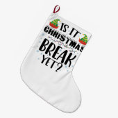 クリスマス休暇はまだ休日おもしろいの先生 ラージクリスマスストッキング (正面 (吊り時))