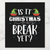 クリスマス休暇はまだ休日おもしろいの先生 ワインラベル (シングルラベル)