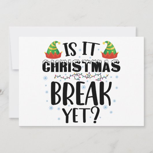 クリスマス休暇はまだ休日おもしろいの先生 招待状 (正面)