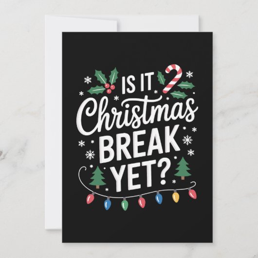 クリスマス休暇はもう始まった？ホーリーキャンディケーンの木 招待状 (正面)