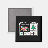 クリスマス休暇も仕事頑張るぞ 5つ星 クリスマスツリー マグネット (正面/裏面)