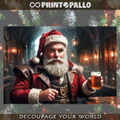 クリスマス休暇を取るパブのサンタクロース 薄葉紙