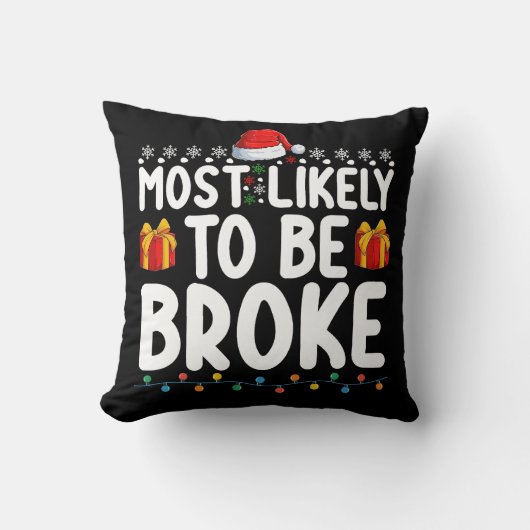 クリスマス休暇を過ぎたかもおもしろいしれない クッション (正面)