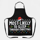 クリスマス休暇を過ごして眠る可能性が最も高い エプロン (正面)