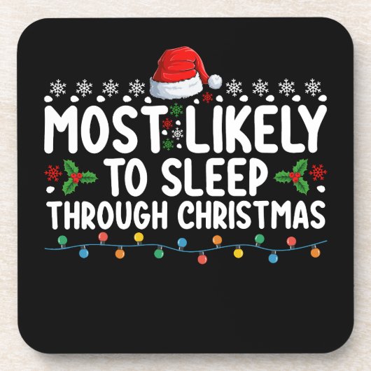 クリスマス休暇を過ごして眠る可能性が最も高い コースター (正面)