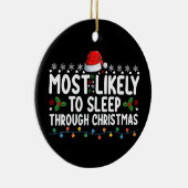 クリスマス休暇を過ごして眠る可能性が最も高い セラミックオーナメント (右)