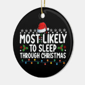 クリスマス休暇を過ごして眠る可能性が最も高い セラミックオーナメント (左)