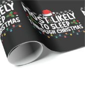 クリスマス休暇を過ごして眠る可能性が最も高い ラッピングペーパー (ロールコーナー)