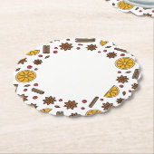 クリスマス休暇グルウェインスパイスドードル ペーパーコースター (アングル)