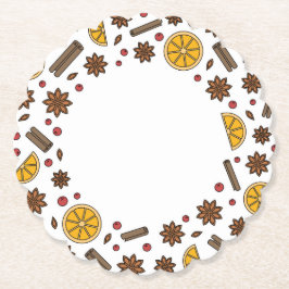 クリスマス休暇グルウェインスパイスドードル ペーパーコースター