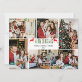 クリスマス休暇スクリプトファミリーフォトコラージュ シーズンカード