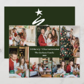 クリスマス休暇スクリプトファミリーフォトコラージュ シーズンカード (正面/裏面)