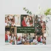 クリスマス休暇スクリプトファミリーフォトコラージュ シーズンカード (スタンド正面)