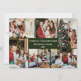 クリスマス休暇スクリプトファミリーフォトコラージュ シーズンカード