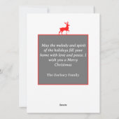 クリスマス休暇スクリプトファミリーフォトコラージュ シーズンカード (裏面)