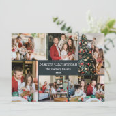 クリスマス休暇スクリプトファミリーフォトコラージュ シーズンカード (スタンド正面)
