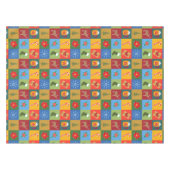 クリスマス休暇パッチワークのパターン テーブルクロス (正面(横))