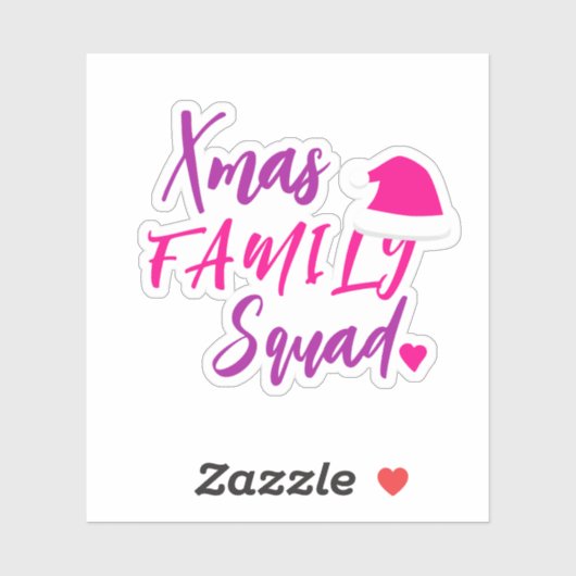 クリスマス休暇ピンクのサンタハットのおもしろい台本 シール (シート)