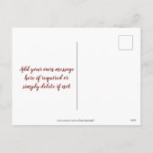 クリスマス休暇写真青いはがき青いフローラ シーズンポストカード (裏面)