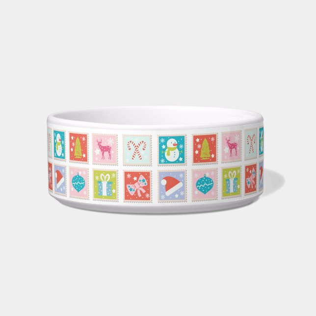 クリスマス休暇切手パターン ボウル (正面)
