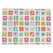 クリスマス休暇切手パターン ラージペーパーバッグ (裏面)