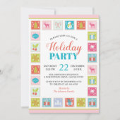 クリスマス休暇切手パターン 招待状 (正面)