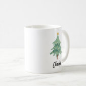 クリスマス休暇台本パーソナライズド コーヒーマグカップ (正面右)