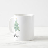 クリスマス休暇台本パーソナライズド コーヒーマグカップ (正面左)