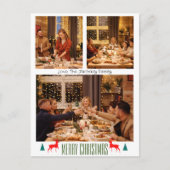 クリスマス休暇台本ファミリー3枚フォト シーズンポストカード (正面)