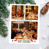 クリスマス休暇台本ファミリー3枚フォト シーズンポストカード