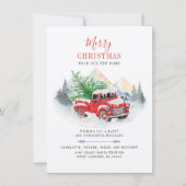 クリスマス休暇引越し素朴のお知らせ ノートカード (正面)