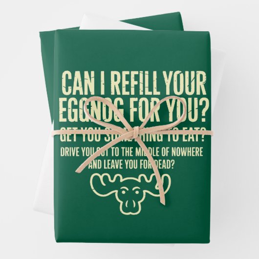 クリスマス休暇私はあなたのために卵を補充することができる ラッピングペーパーシート (インサイチュ)