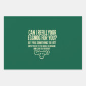 クリスマス休暇私はあなたのために卵を補充することができる ラッピングペーパーシート (正面)