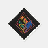 クリスマス休暇 |いとこのエディのネオンのサイン スタンダードカクテルナプキン (角)