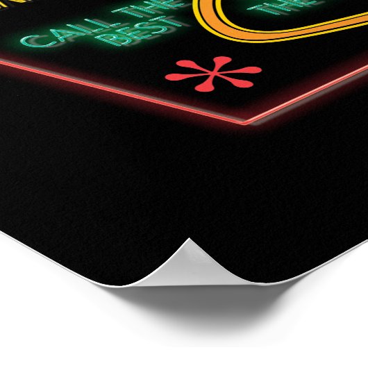 クリスマス休暇 |いとこのエディのネオンのサイン ポスター (角)